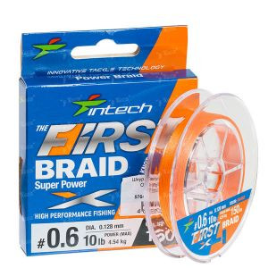 Шнур Intech First Braid X4 Orange 150м #0.3 6lb