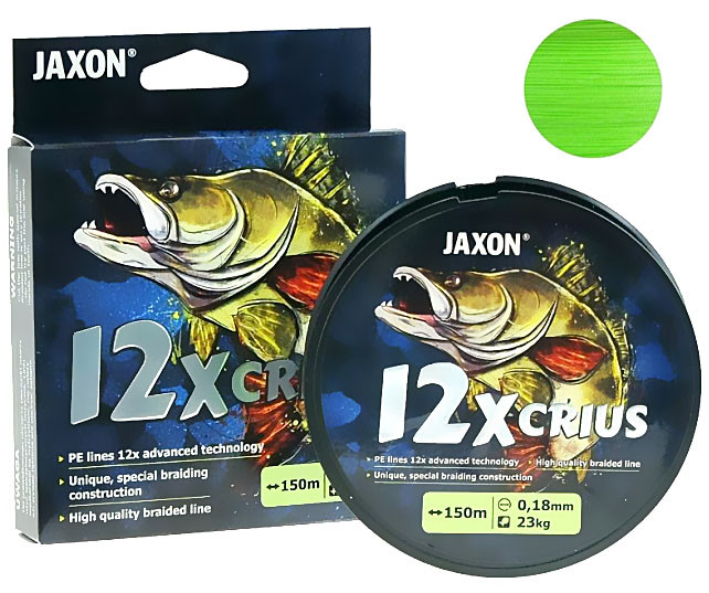 Шнур Jaxon Crius 12x Flash 0.12mm 150m яскраво-зелений