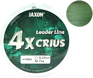 Шнур Jaxon Crius 4x Leader Line 10m 0.04mm темно-зелений