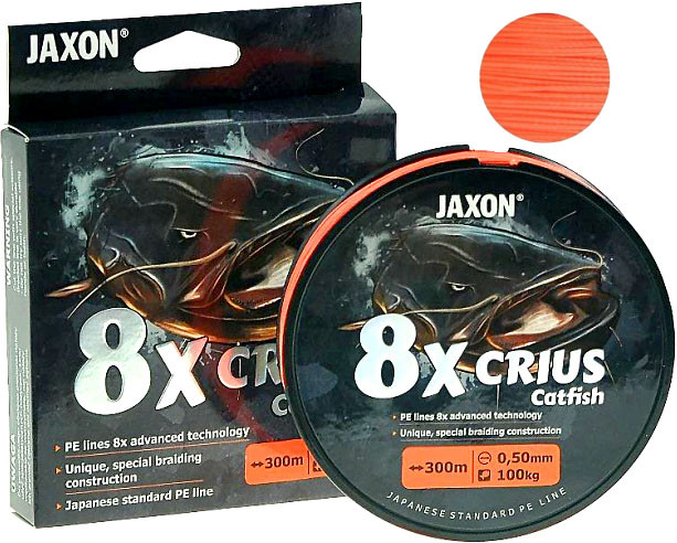 Шнур Jaxon Crius 8x Catfish Orange 0.37mm 300m