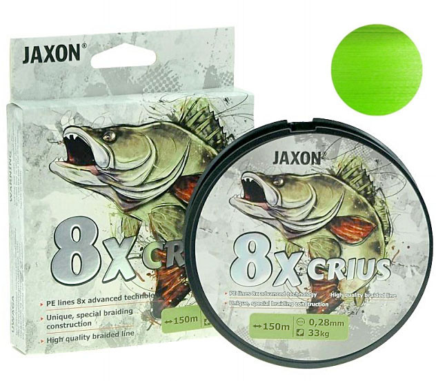 Шнур Jaxon Crius 8x Flash 0.08mm 150m яскраво-зелений