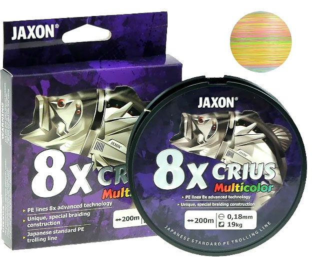 Шнур Jaxon Crius 8x Multicolor 0.18mm 200m