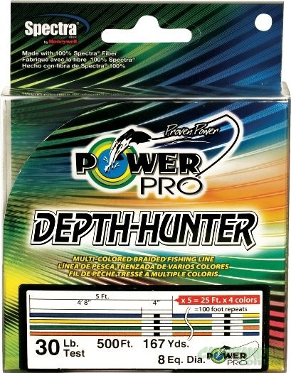 Шнур PowerPro Depth Hunter 150m Multi Color 0.13mm