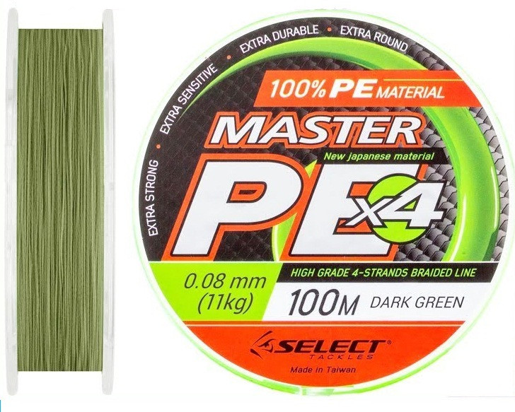 Шнур Select Master PE Dark Green 100m 0.24mm