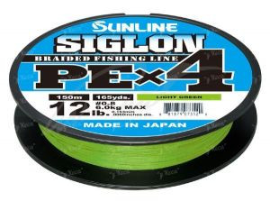 Шнур Sunline Siglon PE x4 10lb салатний 150m