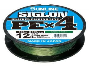 Шнур Sunline Siglon PE x4 10lb темно-зелений 150m