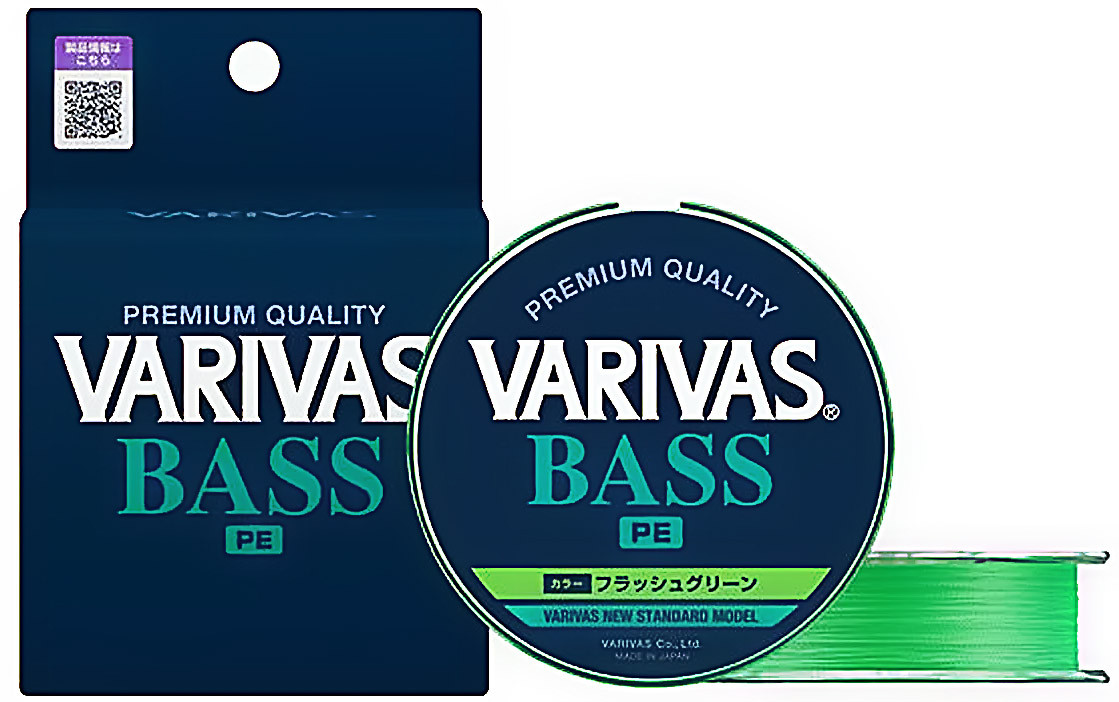 Шнур Varivas Bass PE X4 150м Flash Green 11.2kg 0.205mm #1.5