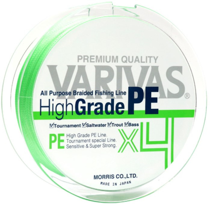 Шнур Varivas High Grade PE X4 New Green 150m #0.6