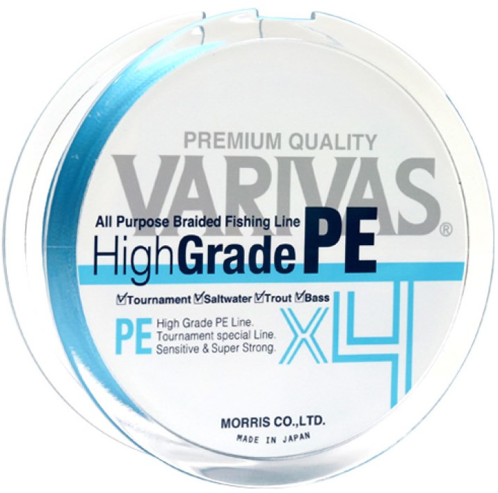 Шнур Varivas High Grade PE X4 New Water Blue 150m #0.6