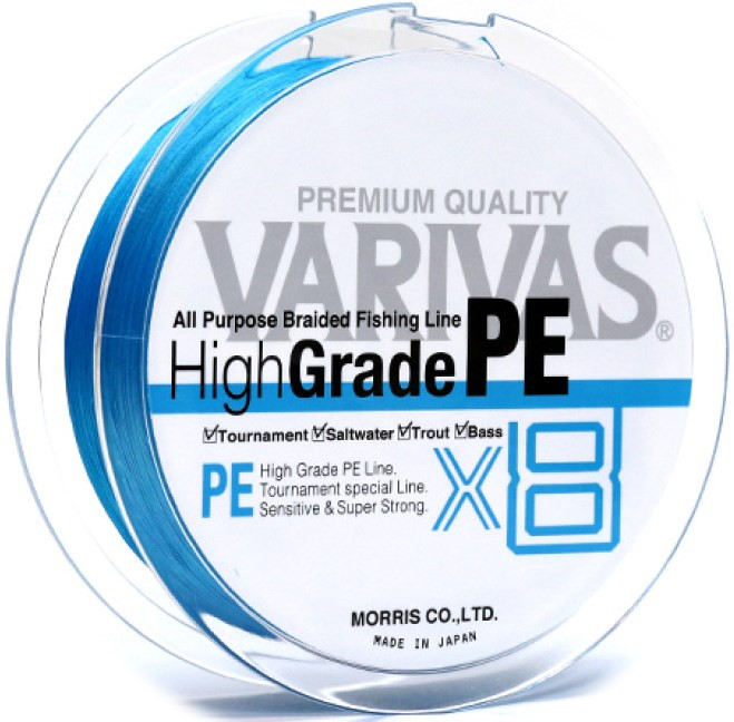 Шнур Varivas High Grade PE X8 Ocean Blue 150m #0.6