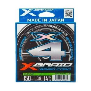 Шнур X-Braid Braid Cord x4 Chartreuse 150м #2.5 max 35lb