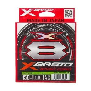 Шнур X-Braid Braid Cord x8 Chartreuse 150м #0.4 max 10lb