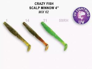 Силікон Crazy Fish Scalp Minnow 10см M62