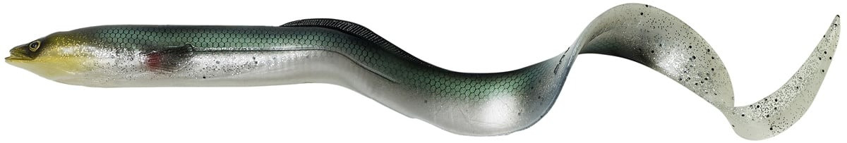 Силікон Savage Gear 3D Real Eel Loose Body 200mm 27.0g Green Silver