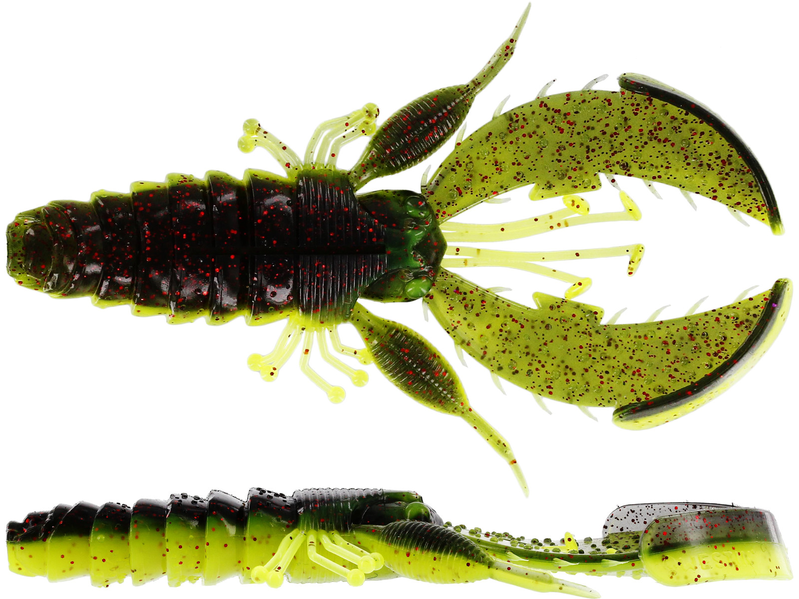 Силікон Westin CreCraw Creaturebait 14cm 32g Black/Chartreuse