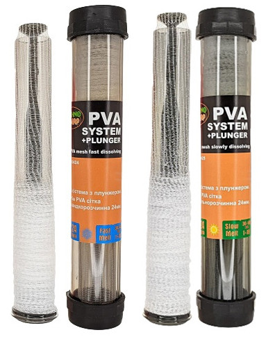 Система PVA Технокарп с плунжером + 5м PVA сетка 24мм быстрорастворимая