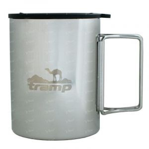 Термокружка Tramp с поилкой и складными ручками 400мл UTRC-137-metal