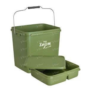 Ведро с лотком и крышкой Carp ZoomBait Bucket With Tray 15л CZ5477