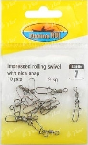 Вертлюжок із застібкою Fishing ROI YM-3023-04 №4