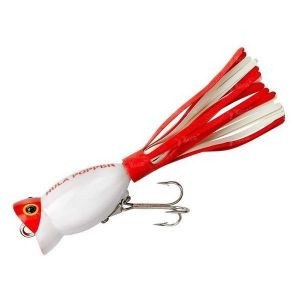 Воблер Arbogast Hula Popper 57F G750 01-White-Red Head