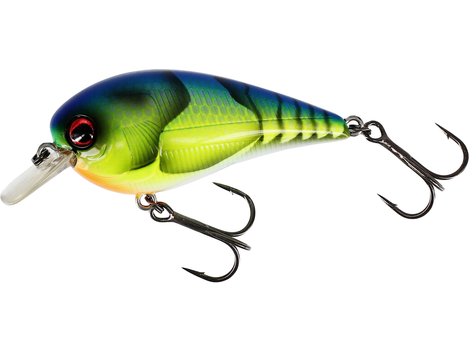 Воблер Westin BassBite 1.5 Squarebill 6cm 13g Floating Chartreuse Blue Craw