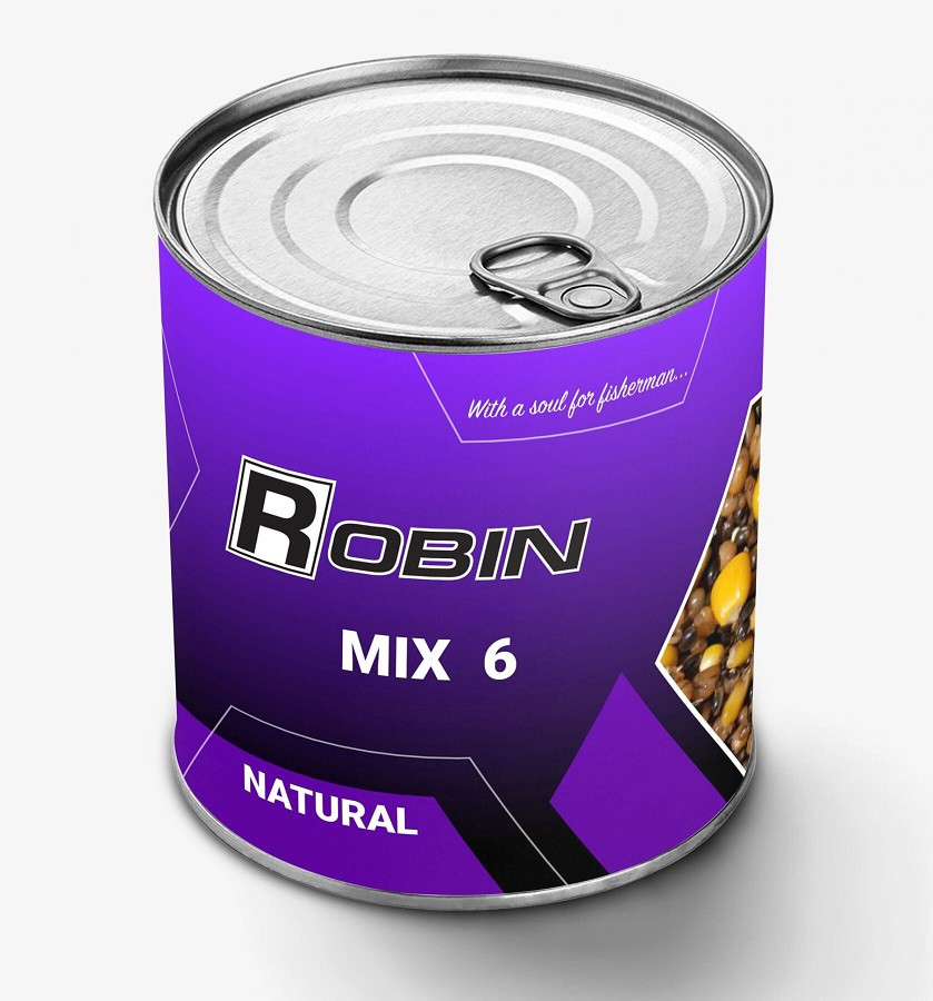 Зерновий мікс Robin MIX-6 900ml з/б ''Натурал''
