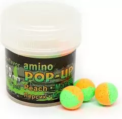 Бойлы Grandcarp Amino Pop-Up 10мм Персик-манго 15шт