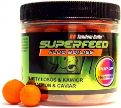 Бойлы Tandem Baits SF Fluo Pop-Up 14mm/16mm Mix 90g Fat Salmon & Caviar