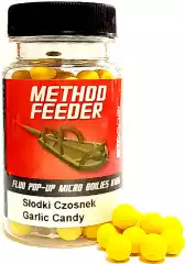 Бойлы Winner Method Feeder Fluo Pop-Up Micro Boilies 8mm 35g Garlic Candy
