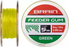 Фидергам Brain Feeder Gum 0.6mm 8lb/4kg (5m) зеленый