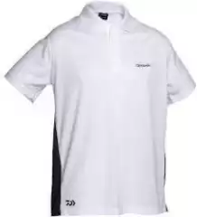 Футболка Daiwa Poloshirt бело-черная L