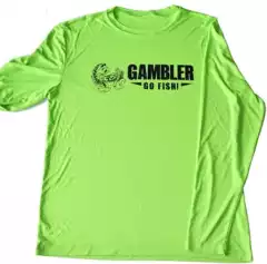 Футболка Gambler Lime Performance Long Sleeve Black Logo M