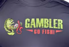 Футболка Gambler Long Sleeve Performance Shirt Charcoal Logo L