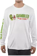 Футболка Gambler Long Sleeve Performance T White Logo XL