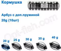 Кормушка Арбуз кр с доп. пружиной 20g