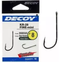 Крючки Decoy KR-28 Fine mini №10 18шт