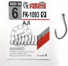 Крючки Fanatik Aji FK-1093 №6 9шт