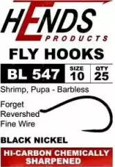 Крючки Hends Fly Hooks BL547 №10 25шт
