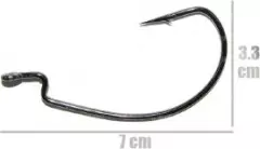 Крючки офсетные Crazy Fish Big Game Offset Hook №7/0