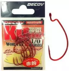 Крючки офсетные Offset Decoy Worm 17Red №4/0 5шт