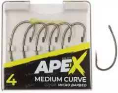 Крючки RidgeMonkey Ape-X Medium Curve Barbed №4 10шт