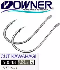 Крючок Owner 50048 Cut Kawahagi №5 Black Chrome 12шт