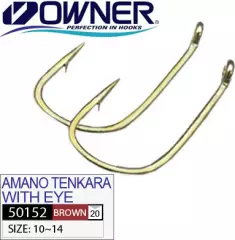 Крючок Owner 50152 Amano Tenkara №12 Brown 13шт