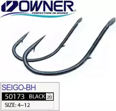 Крючок Owner 50173 Seigo-BH №4 Black Chrome 12шт