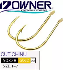 Крючок Owner 50328 Cut Chinu №1 Gold 12шт