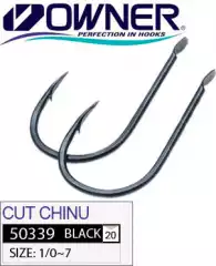 Крючок Owner 50339 Cut Chinu №6 Black Chrome 15шт