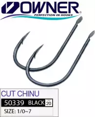 Крючок Owner 50339 Cut Chinu №7 Black Chrome 15шт