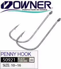 Крючок Owner 50921 Penny Hook №12 Black Chrome 11шт