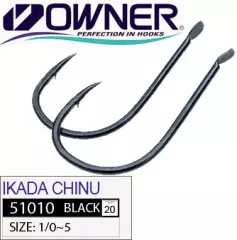 Крючок Owner 51010 Ikada Chinu №4 Black Chrome 16шт