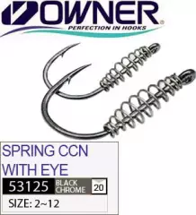 Крючок Owner 53125 Spring CCN With Eye №10 Black Chrome 6шт